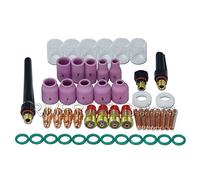 RIVERWELD TIG Stubby Kit de lentes de gas Cuarzo para DB SR WP 17 18 26 TIG linterna de soldadura 49 piezas