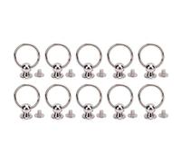Rivetes y tornillos para cuero 10 sets 12mm cabeza zinc aleación - resistencia duradera, fácil instalación, para cinturones, bolsos y manualidades