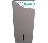 Riviera Eva Nueva Maceta Cuadrada de Plástico - 28 x 28 x 52 cm - 31 L - Taupe