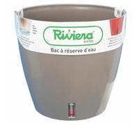 Riviera Eva Nueva maceta redonda Taupe 49 L