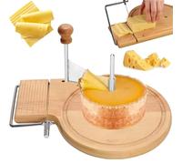 Rizador de queso con afeitadora de acero inoxidable, cortador giratorio con líneas de alambre y rejilla, tabla de cortar para el hogar, restaurantes, cafeterías, panadería