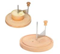 Rizador de queso, cortador de flores de queso giratorio con mango ergonómico profesional de acero inoxidable de 22,2 cm / 8,74 pulgadas con base de haya para chocolate, rizos de