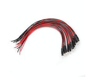 RIZGHWOY Diodo de Luz LED Multicolor con Cable Indicador de 12 V y 3 Mm para Electrodomésticos de 20 Cm de Calidad Duradera (pelo blanco rosa)