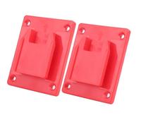 RIZGHWOY Juego de 2 Soportes para Máquinas de Herramientas Eléctricas, Placas Base Confiables de ABS+PC para Taladros Eléctricos de 18 V, Ideales para Mejoras en el Hogar (rojo)
