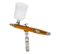 RIZGHWOY Juego de Pistola de Aerógrafo de Doble Acción de 0,3mm, Ajuste Externo de Cola, Mini Herramienta de Pulverización de 20CC y 40CC para Pintura Artesanal, Modelo de Pastel Artesanal (aluminio)