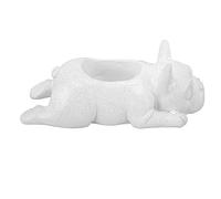 RIZGHWOY Maceta para Cachorros, Maceta con Forma de Perro, Suculenta de Resina para Decoración del Hogar, Oficina, con Superficie Lisa, 4,3x2,0x1,4 Pulgadas