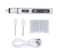 RIZGHWOY Pluma Amoladora Eléctrica, Herramienta Rotativa Inalámbrica de 3 Velocidades para Cortar Uñas y Hacer Manualidades con Batería Integrada