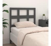 RJPLMFV Cabecero de Cama Gris 95,5 x 4 x 100 cm Madera maciza de pino | Diseño moderno, encanto rústico, soporte duradero para lectura, compatible con marcos específicos