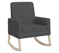 RJPLMFV Silla De Mecedora Gris Oscuro Tela Madera | Reposabrazos cómodos, construcción duradera, diseño elegante, ideal para salón