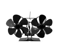 RKJRTK Práctico ventilador de estufa accionado por calor, monitoreo en | Funcionamiento silencioso para quemar leña, monitoreo de temperatura real, disfrute de un espacio cómodo