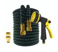 RLFNPHMHX Manguera expandible Lavado de autos alta presión Pistola agua limpieza Hogar Jardín Riego Tuberías Jardinería 25FT-100FT(Black green hose 3,75ft)