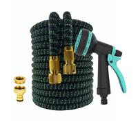 RLFNPHMHX Manguera expandible Lavado de autos alta presión Pistola agua limpieza Hogar Jardín Riego Tuberías Jardinería 25FT-100FT(Black green hose 1,25ft)