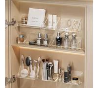 RMAN Organizador de Maquillaje, 6 Set, Plástico Transparente