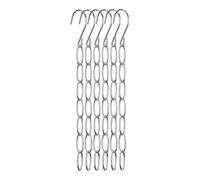 RMWHGDUL Accesorios para Perchas de Cadena Metálica, Percha Plegable, Organizador de Armario para Toallas, Blanco 6 Piezas, Individual
