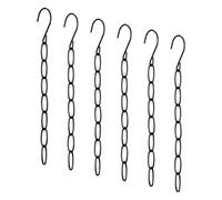 RMWHGDUL Accesorios para Perchas de Cadena Metálica, Percha Plegable, Organizador de Armario para Toallas, Negro 6 Piezas, Individual
