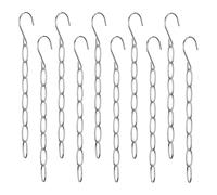 RMWHGDUL Accesorios para Perchas de Cadena Metálica, Percha Plegable, Organizador de Armario para Toallas, Blanco 10 Uds., Individual