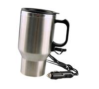 RMWHGDUL Taza Eléctrica Calefactable para Coche de 12 V, de Acero Inoxidable, 500 Ml, con Cable para Encendedor de