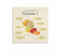 RNUMLIGH All About Vitamin C Skin Health Informative Poster Antioxidant Wall-Art for Home Office Living Room Bedroom Decor(Framed,16x24inch(40x60cm))