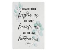 RNUMLIGH Blessing Metal Sign God Bless The Food Before Lord This Wall Decor For Kitchen Dining Room Home 8 X 12 inch