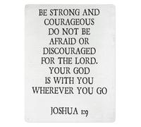 RNUMLIGH Faith Over Fear Metal Tin Sign Be Strong And Courageous Vintage Style Decor for Prayer Corner Dining Room 8 X 12 in