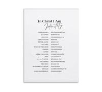 RNUMLIGH Inspirational Poster About Your Identity In Christ Wall-Art For Christian Bedroom Decor And Daily Encouragement(Unframed,08x12inch(20x30cm))