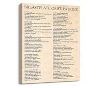RNUMLIGH Saint Patrick Breastplate Prayer Canvas Wall-Art Irish Faith Print Landscape Set for Home Bedroom Office Decor(Unframed,08x12inch(20x30cm))