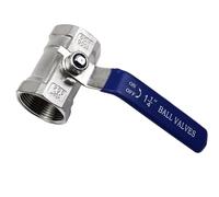 RNUMLIGH stainless steel valve, 1pcs 1/4"" 3/8"" 3/4"" 1"" 1-1/4""1-1/2"" 2” BSPT Stainless Steel SS304 Pipe Ball Valve Female Threaded ON-OFF Ball Valve Straight(2 Inch)