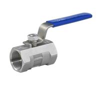 RNUMLIGH stainless steel valve, Stainless Steel Ball Valve, 1/4”3/8" 3/4" 1" 1-1/4" 1-1/2" 2" Threaded Tap Water Pipe Valve Switch DN15-DN50, 1pcs (Size : 3/8", Color : SS304)(SS304,3/8 Inch)
