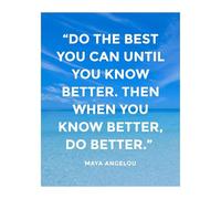 RNUMLIGH Typography Wall-Art Know Better Do Ocean Quote Print Motivational Decor for Coastal Living Room or Modern Office(Framed,08x12inch(20x30cm))