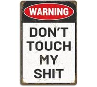 RNUMLIGH Vintage Glossy This Is My Tin Sign Peel Stick Reusable Man Cave Garage Decor Oval Metal Wall Accent 8 X 12 in