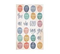 RNUMLIGH You Are Who God Says Are Wall-Art Identity in Christ Affirming Bible Verses Canvas Print for Home Decor Bedroom Office Place of Worship(Unframed,12x18inch(30x45cm))