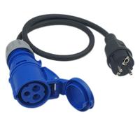 RoadEu - Adaptador para Camping-Car - 16A 3P y Enchufe 230V - Alargador portátil 10m. Ideal para Camping y Autocaravana, Barco y Obra, Zona de Barbacoa y jardín.