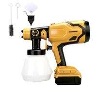 Roadtime Sistema de pulverización de Pintura para DeWalt 20V(sin batería) | pulverizador de pintura de 1000 ml HVLP pistola de pintura con 4 boquillas, pistola de pintura
