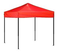 Roanoer Carpa plegable de 2 x 2 m, para fiestas, color rojo, estable con estructura de acero y techo Oxford 210D para eventos al aire libre, celebraciones familiares, camping y barbacoas