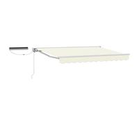 Roanoer Toldo eléctrico articulado 2,5 x 2 m, color crema blanco | Parasol flexible para balcón y exterior con elementos de acero, marco de aluminio y práctico mando a distancia.