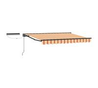 Roanoer Toldo eléctrico de 2,5 x 2 m, media casete | Parasol semircasete con mando a distancia y manivela para jardín, balcón y terraza. Brazos articulados de metal resistentes.
