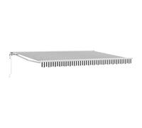 Roanoer Toldo extensible antracita blanco 4,5 x 3,5 m jardín balcón | Parasol flexible para patio y jardín con mando a distancia, marco de aluminio resistente y diseño de media caja.