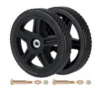 RoaQinFo 2 Piezas de Pernos Y Tuercas para Ruedas de Cortacésped, de Mano, Repuestos para Ruedas de Cortacésped de Empuje para Tractores de Jardín, 10inch 25.5x4.5cm