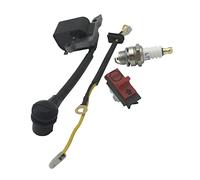 RoaQinFo 3 Piezas Kit de Bobina de Encendido para Motosierra con Bujía Módulo Interruptor de Repuesto de Piezas Material Metálico Adecuado para Uso