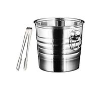 RoaQinFo Cubeta de Hielo en Acero Inoxidable Balde Multiusos Accesorio para Servir Bebidas Pinza para Recipiente de Cocina Adecuada para Bar, tal como se describe, 5L