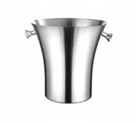 RoaQinFo Cubo de Hielo Comercial en Acero Inoxidable Cubitera Champanera Construcción sin Fugas para Limpieza Rápida Capacidad Generosa para Enfriar Adecuado, Plateado, Pequeño