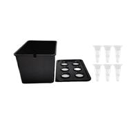 RoaQinFo Kit de de Cultivo Hidropónico, de Jardinería Hidropónico de Interior, Práctico Kit de Cultivo Hidropónico para Mercado Parterre, Negro