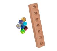 RoaQinFo Lámpara de Noche con Bola de Cristal, Lámpara Decorativa con Forma de, Base de Madera, Lámpara de Noche Colorida, Adorno de Escritorio, Regalo, Base rectangular