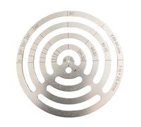 RoaQinFo Regla de Dibujo para Trabajos en Cuero, Herramienta para Hacer Agujeros Circulares, Suministros para Manualidades