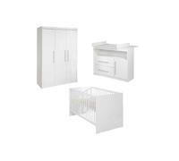 Roba 38603 habitación de los Niños Set Maren blanco Talla:mit 3-türigem Schrank, breite Wickelkommode