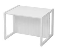 roba Banco Infantil 2en1 de Madera - Ajustable en 2 Alturas de Asiento - Convertible en Mesa o Escritorio Infantil - Capacidad Máxima 60 kg - Estilo Campestre - Blanco