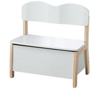 roba Banco Infantil Fabricado en Madera Maciza y MDF, Respaldo y Asiento Bicolor
