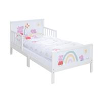 roba Cama Infantil Montessori Peppa Pig 70 x 140 cm para Niños + Somier y Ropa de Cama - Utilizable hasta 7 Años - Blanco/Diseño de Cerda
