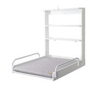 Roba Cambiador de pared plegable Style – Colchón impermeable, soporta hasta 15 kg – Madera blanca, Gris