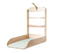 Cambiador de pared con 2 estantes - Verde escarchado natural Roba